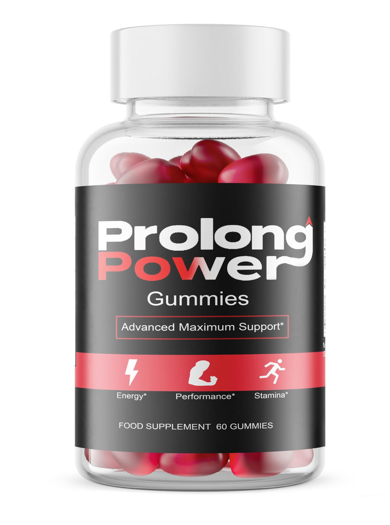 Prolong Power Gummies for Men, Max Strength Male Performance Formula - Powerful Natural Ingredients - New & Sealed - 60 Gummies/Slim Warriors
