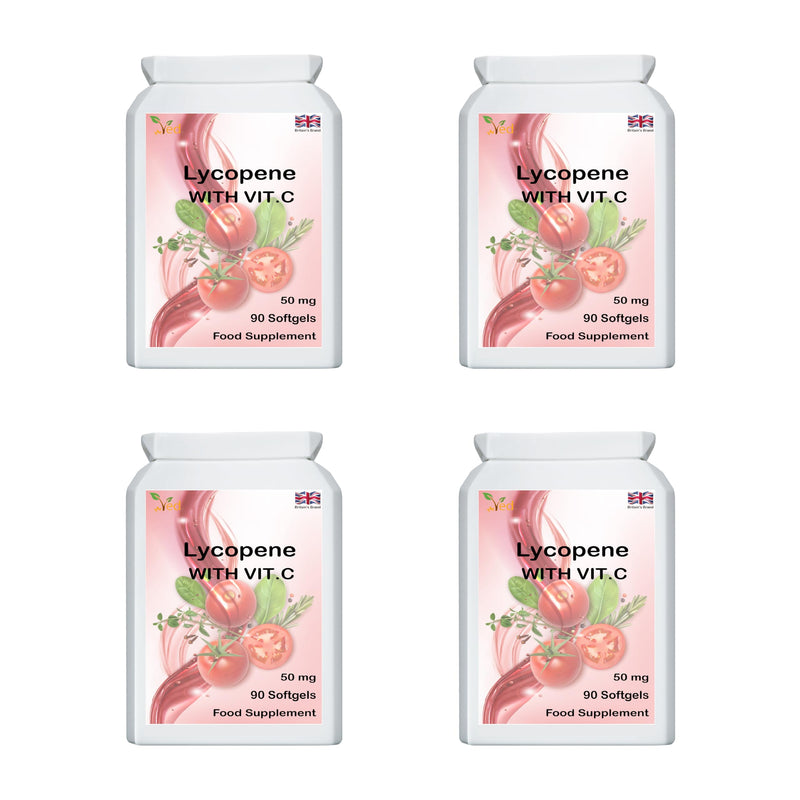 Ved Lycopene Supplement Supports Energy Balance, Non-GMO, High Lycopene,50mg x 90 softgels, 360 Days Supply.
