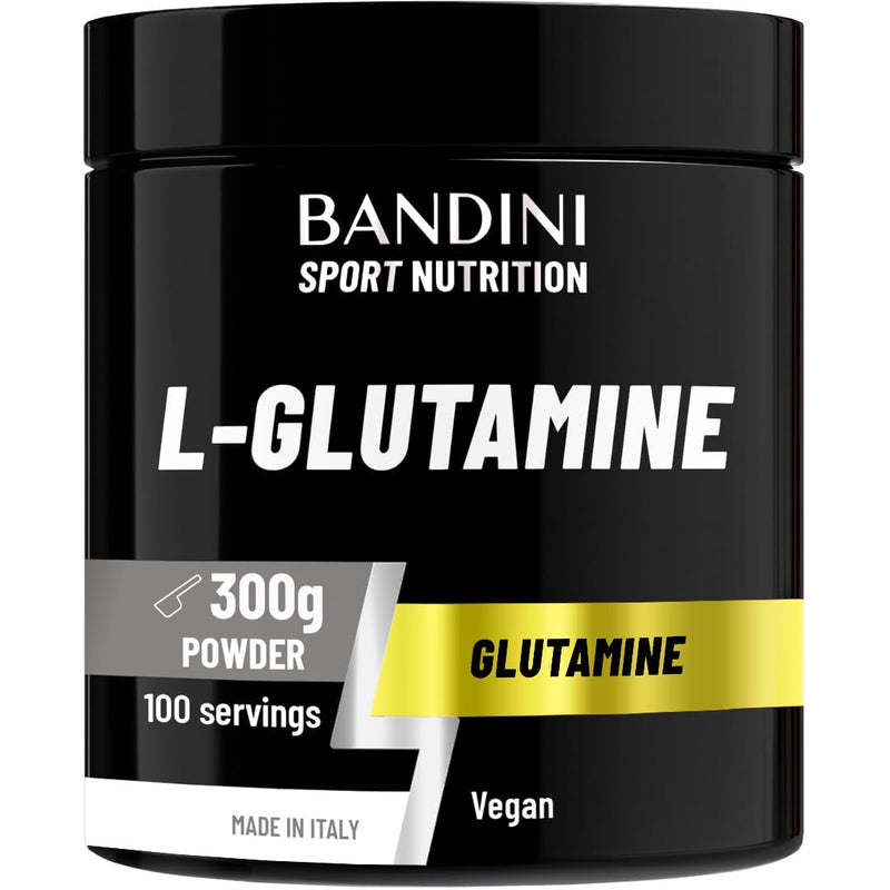 Bandini® Pure L-Glutamine Powder - Essential Amino Acid for Intensive Training & Gym - High Strength & Flavourless Vegan Glutammine from Natural Corn Fermentation - Glutamine (300g (Pack of 1)) 300g (pack of 1)