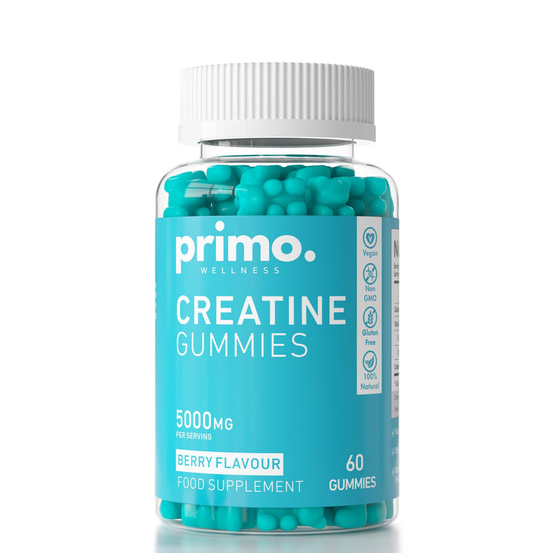 Creatine Gummies 5000mg – 60 Count Berry Flavoured Energy Gummies Pump Pre Workout Creatine Powder Vitamin Gummies – Vegan Gluten Free Muscle Growth Supplements