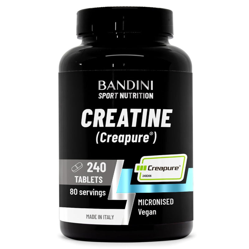 Bandini® Creatine CREAPURE® Monohydrate 240 Tablets - Supplement for Training, Sport, Gym and Pre Workout - 100% Vegan - Based on Creatin Monohydrate for ATP and Recovery