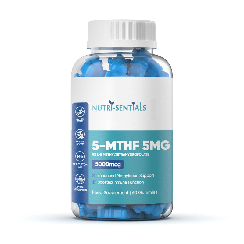L-5 Methyl Folate Supplement- 5000mcg Active Form Folic Acid Gummies for Optimal Absorption- High Strength Folic Acid - Activated Methylfolate Supplement- 60 Gummies
