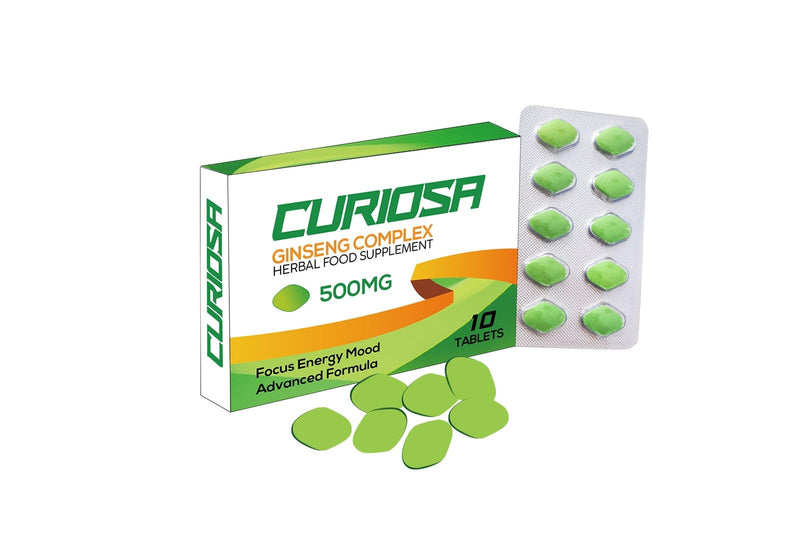 Ultra Strong CURIOSA Green Power 500mg | Stronger | Longer | Harder | Performance | Extra Strength Enhancing Pills, Stamina Endurance Booster Supplement Pills for Men | 10 Ginseng Herbal Tablets