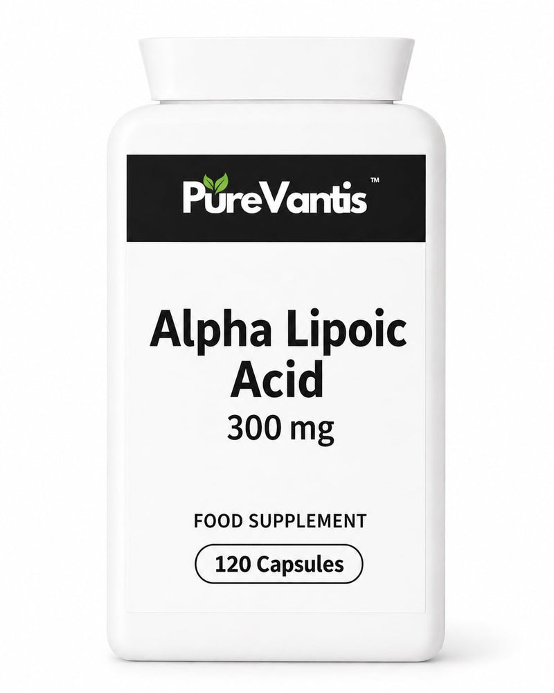 Alpha Lipoic Acid Supplement 300mg – 120 Capsules | R-ALA & S-ALA, Antioxidant & Energy Support, UK-Made