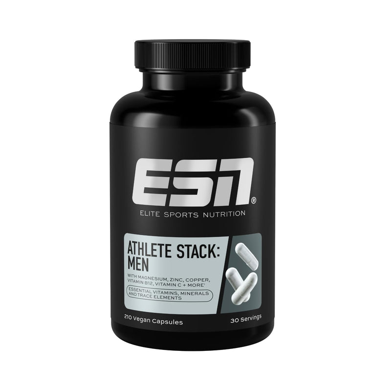 ESN Athlete Stack Men, 210 Capsules, Trace Elements and Minerals Capsules with Zinc, Magnesium and More 210 count (Pack of 1)