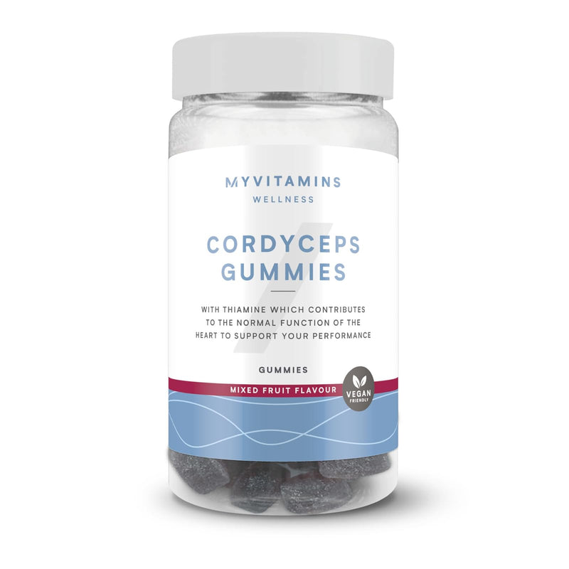 Myprotein Cordyceps Mushroom Gummies with 400mg Cordyceps Sinensis & Vitamin B1 for Energy, Endurance, Focus, and Heart Health in a Delicious Mixed Fruit Flavour - Vegan-Friendly 60 Chewable Gummies Cordyceps (Perform) - Mixed Fruit 60 count (Pack of 1)
