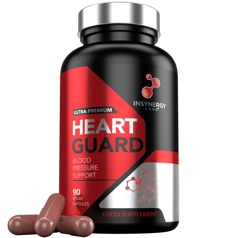 Heart Guard - Premium Blood Pressure Supplement (Maximum Dosage in UK) 13 Ingredients Blood Pressure Tablets 90 Vegan Capsules Heart Health Blood Pressure Support