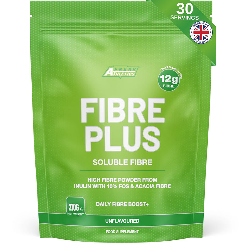 Soluble Fibre Powder Supplement 210g - Prebiotic Soluble Fibre Powder from Multiple Sources - 12g Fibre Per 2 Scoop Serving - Fibre Supplement for Men & Women UK Made
