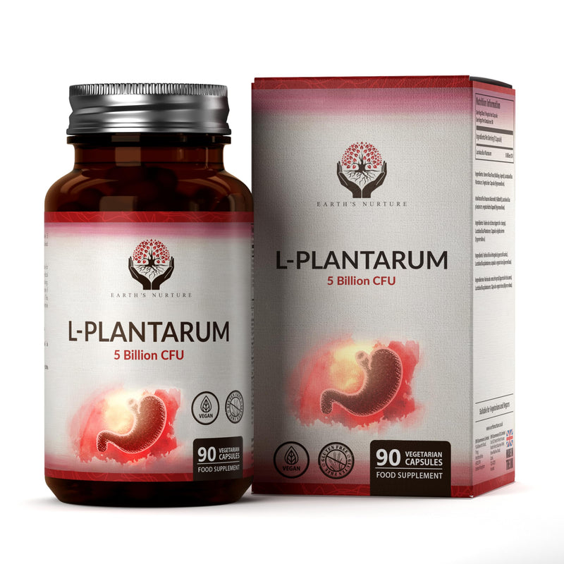 EN Lactobacillus Plantarum | 90 High Strength L-Plantarum Capsules - 5 Billion CFU L-Plantarum Probiotic per Serving | Lactobacillus Probiotics | Non-GMO, Gluten & Allergen Free | Made in The UK