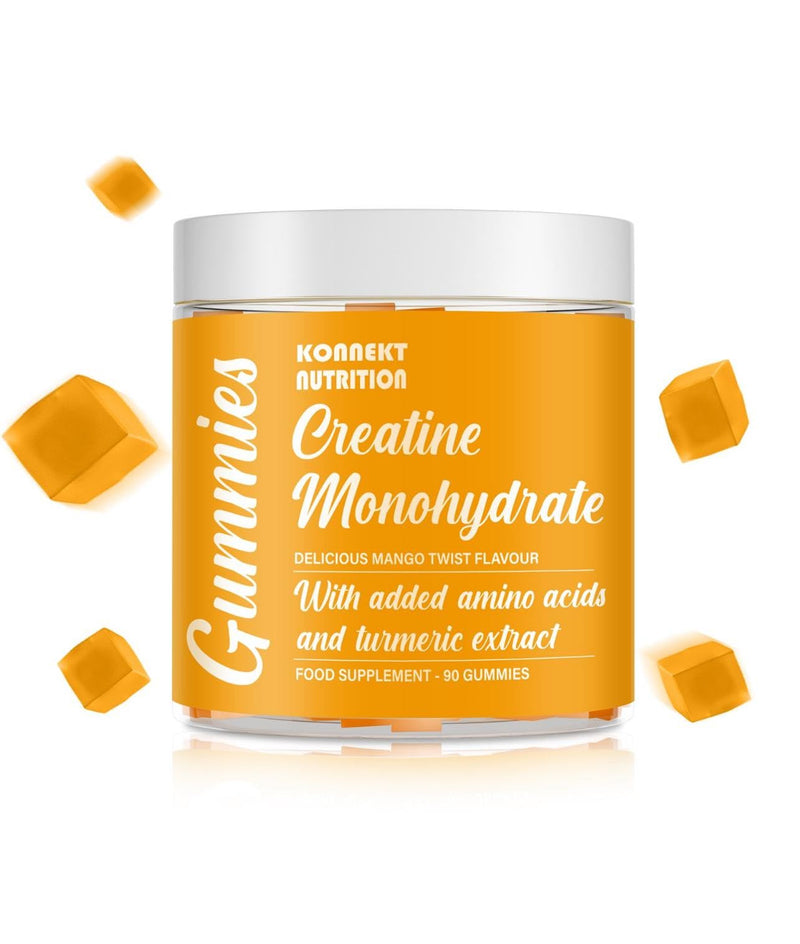 Creatine Monohydrate Gummies, 90 Creatine Gummies (1 Month Supply) 4500mg per Serving, Added Turmeric Extract & BCAAs - Vegan, Halal, Gluten Free - Pre-Workout Supplement for Men & Women (Mango) Mango Twist 60 count (Pack of 1)