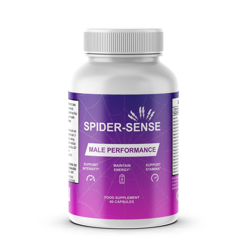 Spider-Sense Male Enhancement Support for Advanced Male Performance/All Natural 60 Capsules/Slim Warriors
