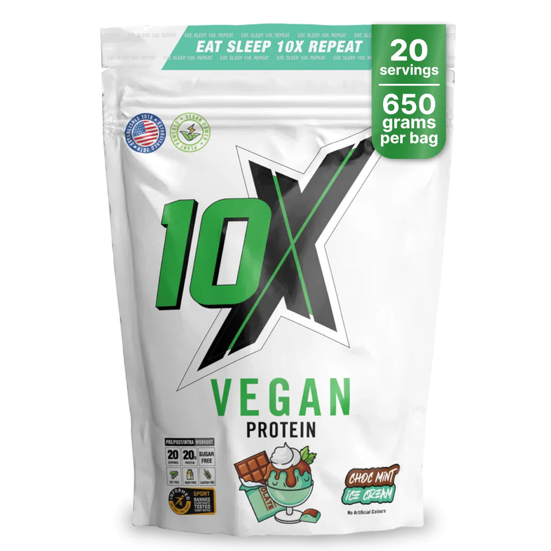 Vegan Protein Powder – Chocomint Ice-Cream, Plant-Based, Dairy-Free, Gluten-Free, No Soy or Sugar, Supports Muscle Growth & Recovery – Informed-Sport Certified, Delicious Taste Choc Mint Ice Cream