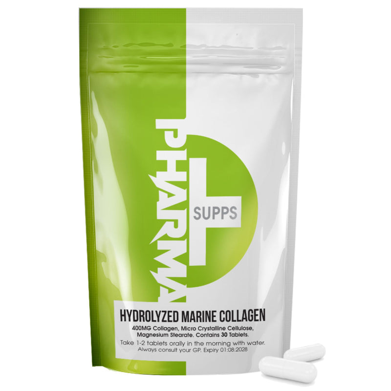 Hydrolyzed Fish Collagen Marine Capsules – Skin, Joint Health Support Supplement – 400mg, 30 Capsules – Pure Fish Collagen for Healthy Skin, Hair, Nails, and Joints – Made in UK