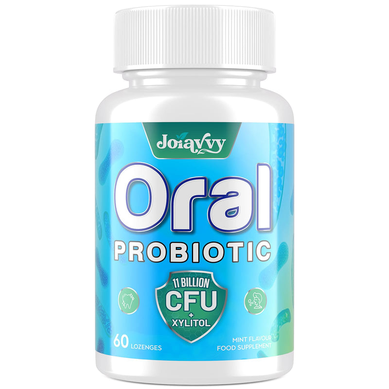 Joiavvy Oral Probiotics 11 Billion CFU, 7-in-1 Dental Probiotic, Fast-Dissolving Lozenges for Fresh Breath & Healthy Gums, Sugar-Free, Natural Mint Flavor (60 Count (Pack of 1)) 60 count (Pack of 1)