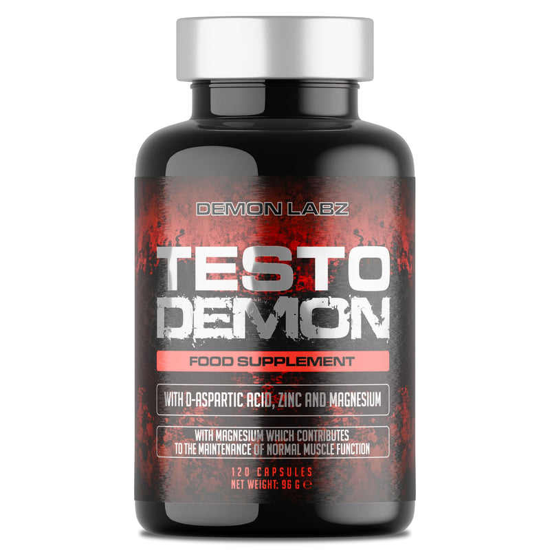 Testo Demon – Zinc & Amino Acid Complex with Maca, B-Vitamins & Botanical Extracts – 120 Capsules for Men