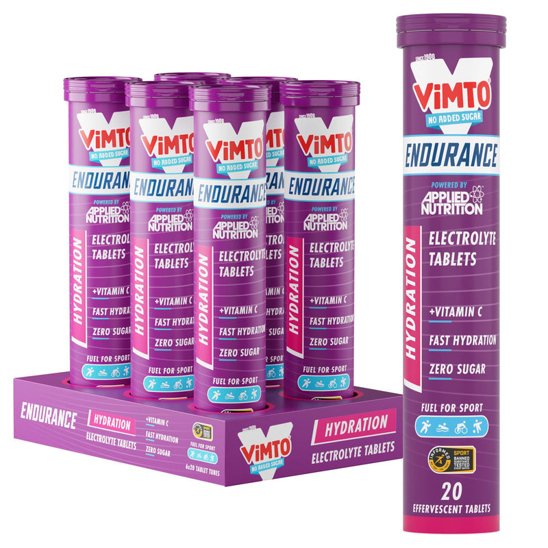 Applied Nutrition Endurance Hydration Electrolyte Tablets - 400mg Electrolytes per Serving – 120 Effervescent Tablets, Sugar Free, Low Calorie, Added Vitamin C Boost Performance – Vimto 120 count (Pack of 1)
