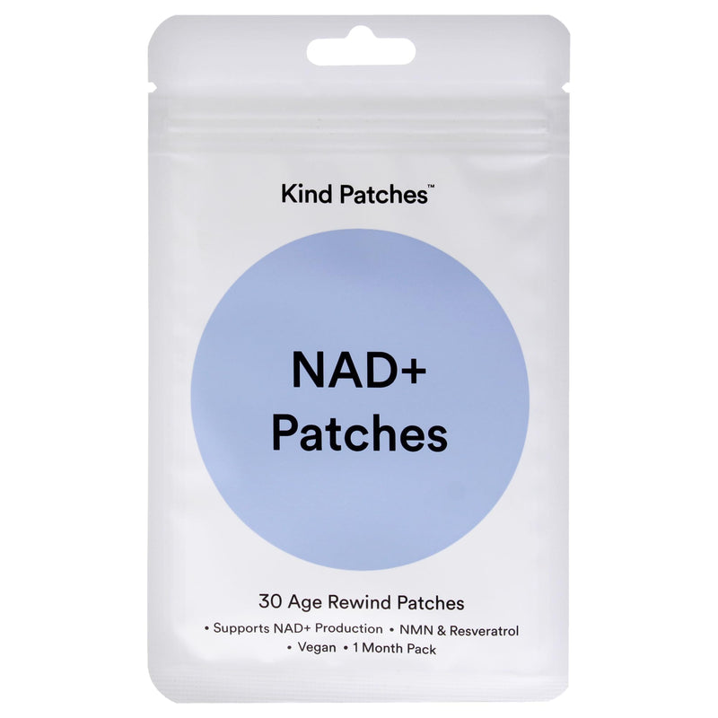 Kind Patches | NAD+ Patches | Cellular Energy and Metabolism Support | Botanical Plant-Based Formula with NMN, Resveratrol & Lion's Mane | 30 Vegan Patches 30 Patches (1 Pack)