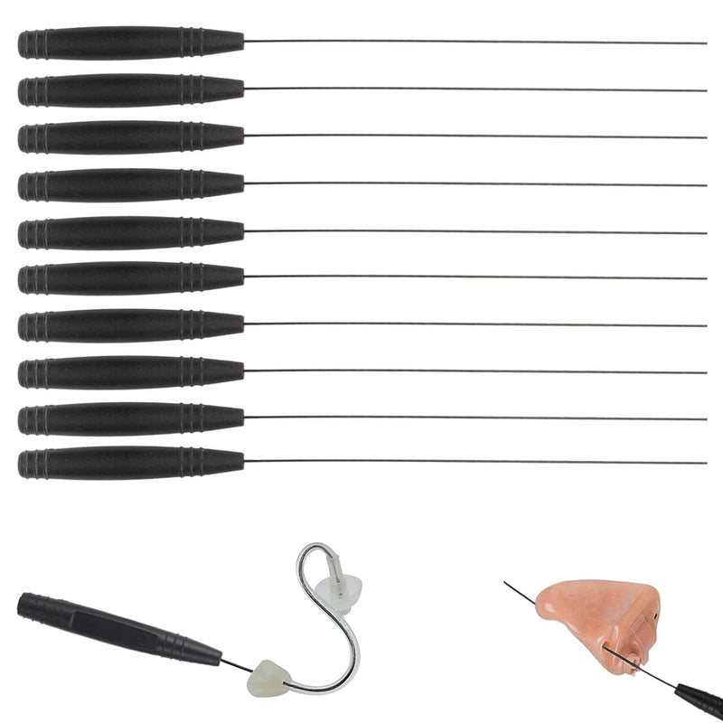 Hearing Aids Cleaning Kits – 10 Piece Hearing Aid Cleaning Set, Reusable Earstick, Easy to Use, Durable and Convenient for Maintenance