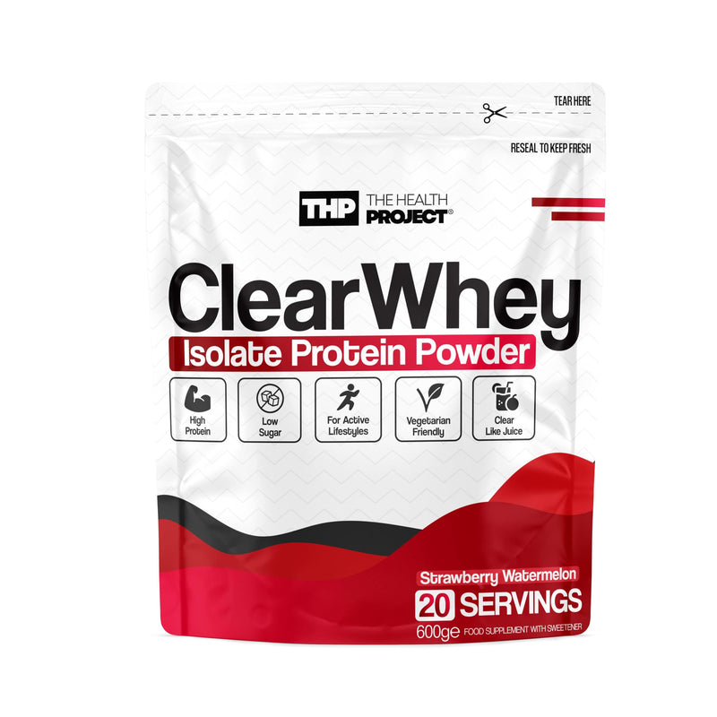 Clear Whey Isolate Protein Powder - Refreshing, Low Calorie Whey Protein Isolate, 600g, Lactose-Friendly, 20 Servings (600g, Strawberry Watermelon)