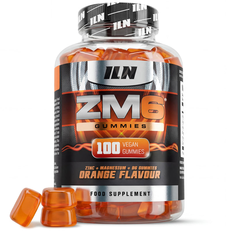 ZM6 – High Strength Zinc and Magnesium Gummies – 100 Vegan Gummies (Orange Flavour) – Supplement for Men and Women - Zinc Citrate and Magnesium Citrate 100 count (Pack of 1)