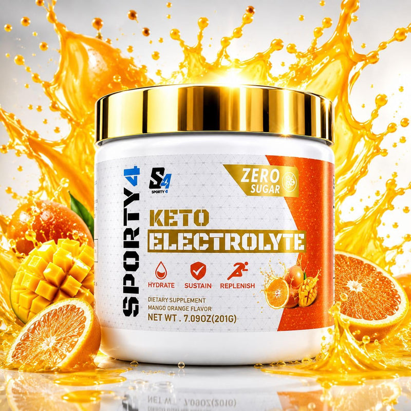 Keto-Pro Electrolytes Powder 30 Days Supply | 30 Servings Supporting Your Keto Fasting, Health & Fitness Goals | Orange Mango Flavour