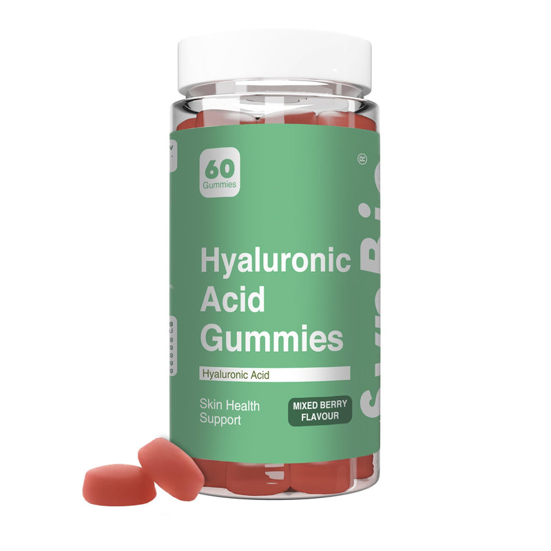 Hyaluronic Acid Gummies | Supports Skin Hydration & Joint Health | 50mg Sodium Hyaluronate | Gelatin Free, Vegan, Halal & Kosher | 60 Tasty Mixed Berry Flavour Gummies