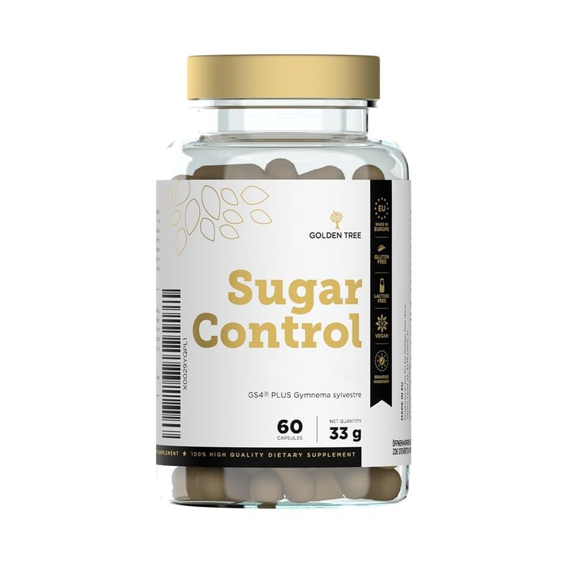 Golden Tree Sugar Control – Blood Sugar Complex with Cinnamon, Gymnema Sylvestre & Minerals Zinc and Chromium – Advanced Formula for Daily Balance, 60 Capsules 60 count (Pack of 1)