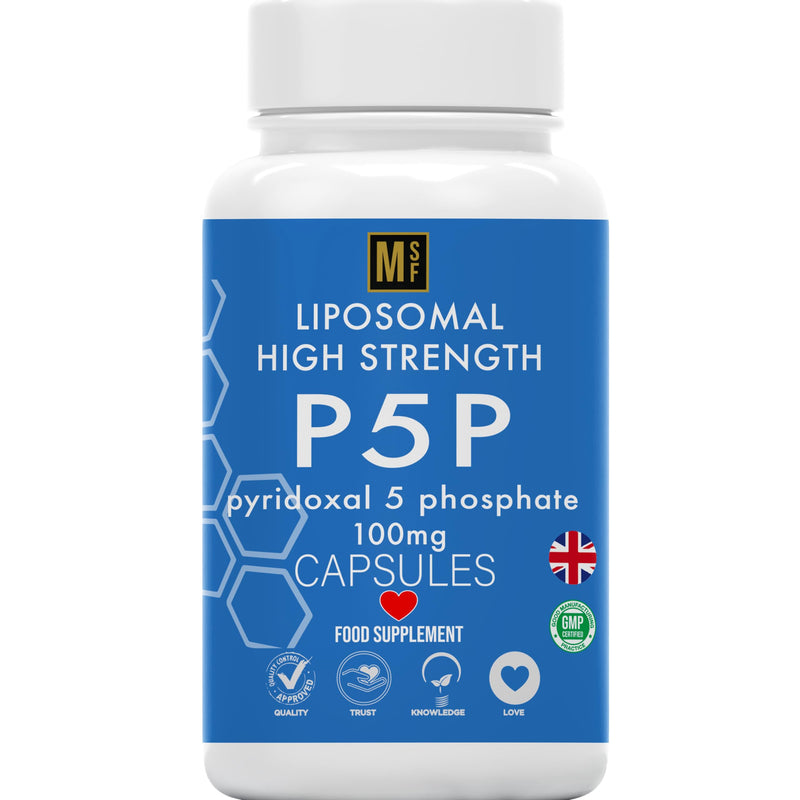 P5P Vitamin B6 (Pyridoxal 5 Phosphate) 100 mg per Capsule | 180 High Strength Capsules | 6 Months Supply - 1 A Day | Active Form of Vitamin B6 | Vegan | Non GMO| UK Company