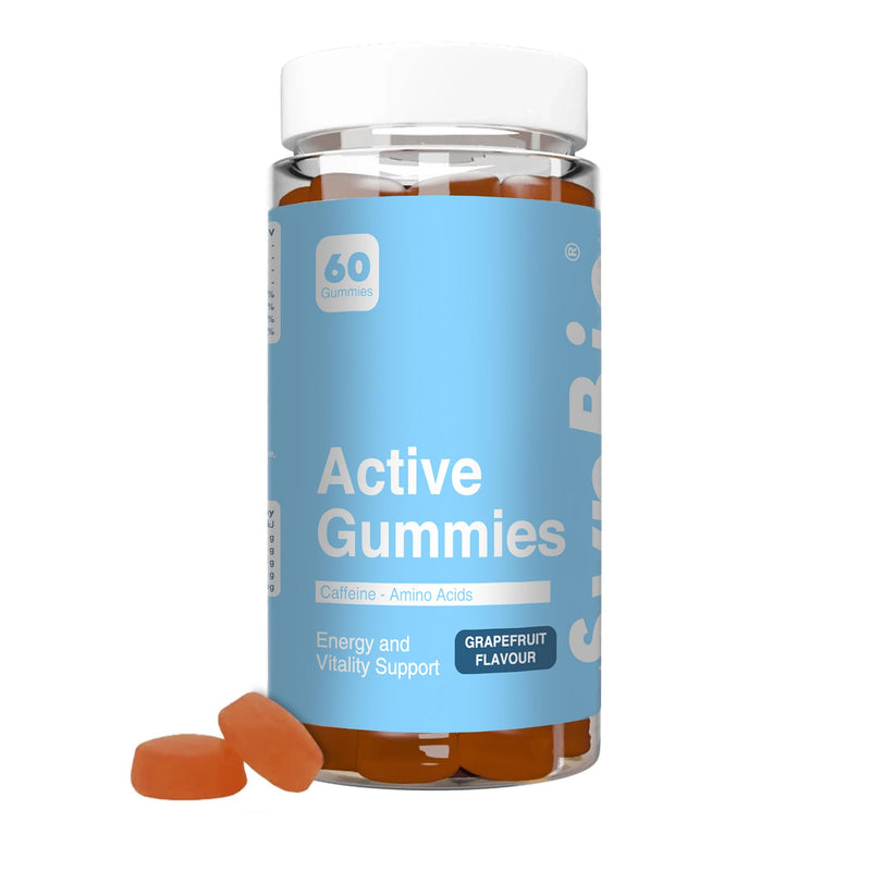 Active Gummies | Energy, Focus & Endurance Support with L-Citrulline, Taurine, Caffeine, Vitamin B6 & B3 | Gelatin Free, Vegetarian, Halal | 60 Grapefruit Flavour Gummies