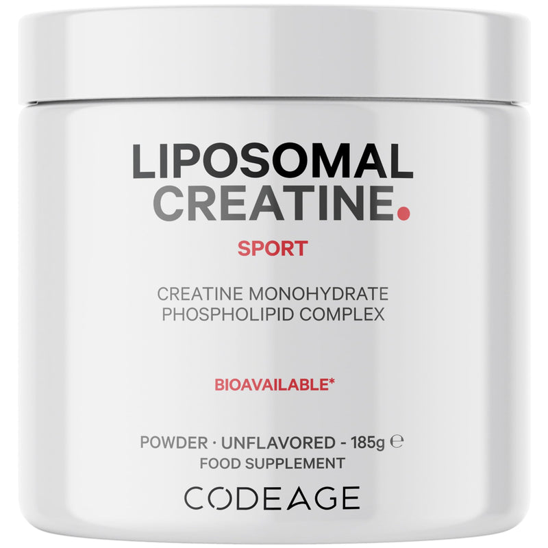 Codeage Liposomal Creatine Monohydrate Powder – 3000mg per Serving, Unflavoured, 60 Servings – Pre & Post Workout Supplement – 2-Month Supply