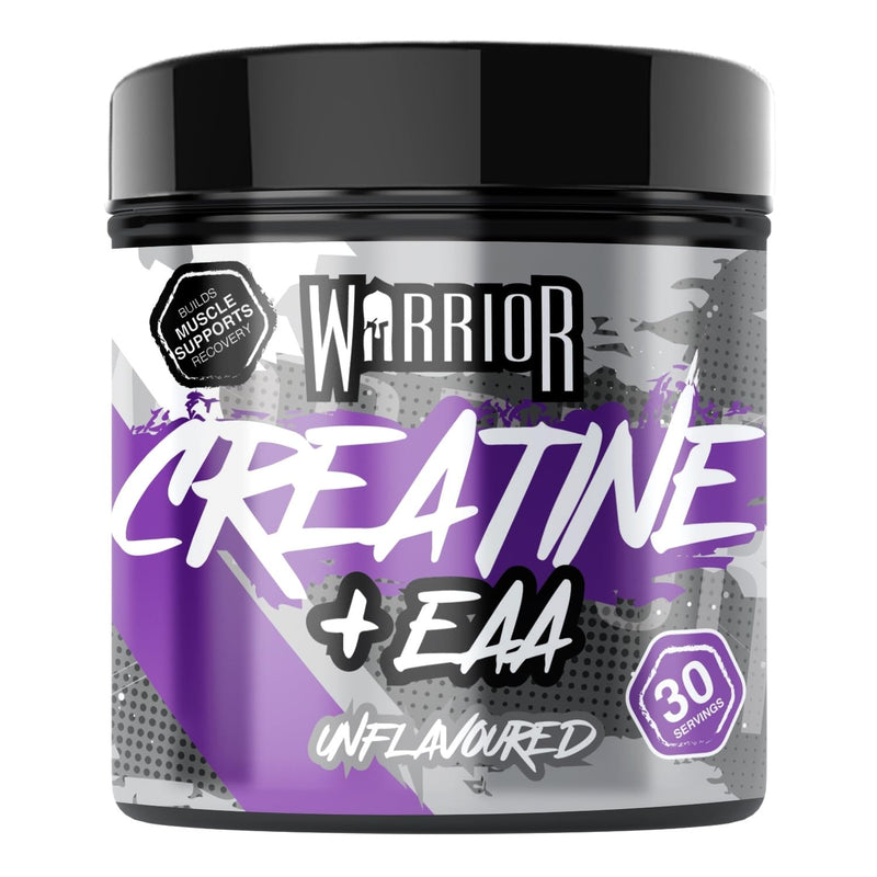 Warrior Creatine Monohydrate Powder + EAA 270g (30 Servings) – Pure Creatine with Essential Amino Acid Supplements for Muscle Recovery & Growth, Pre & Post Workout for Men & Women – Unflavoured