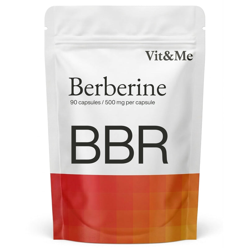 Berberine Supplement 90 Capsules, Flexible Dosage 500mg - 1000mg - 1500mg | 98% Pure Berberine HCL Clean High Strength | Blood Sugar Support, AMPK Metabolism, Heart & Gut Health, Vegan Non-GMO Vit&Me 90 count (Pack of 1)