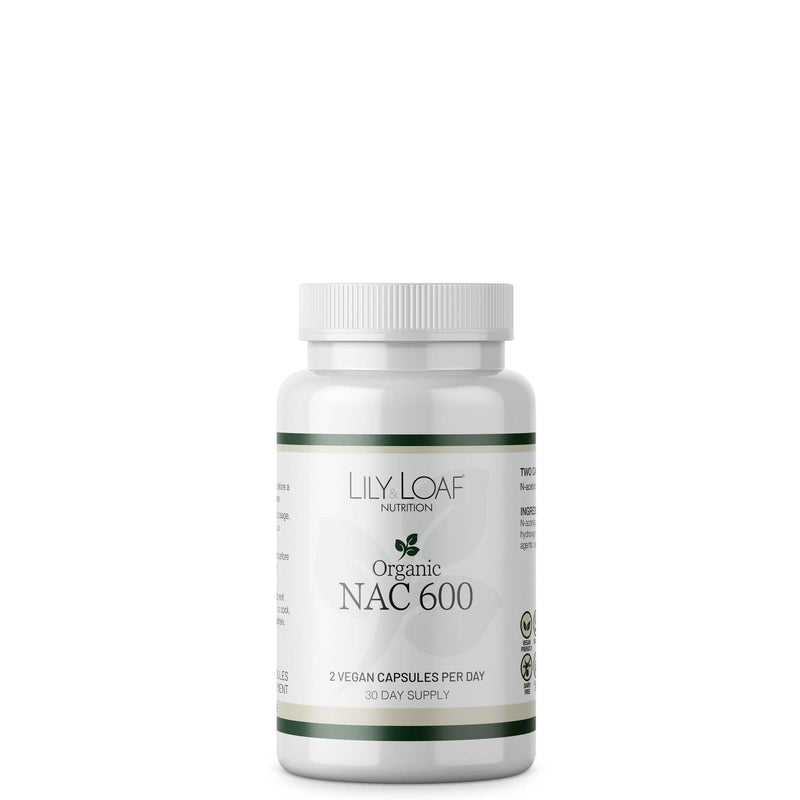 NAC 600mg – 30 Day Supply – N-Acetyl Cysteine – Gluten-Free, Organic, Vegan & Vegetarian Friendly – Antioxidant & Immune Support Supplement