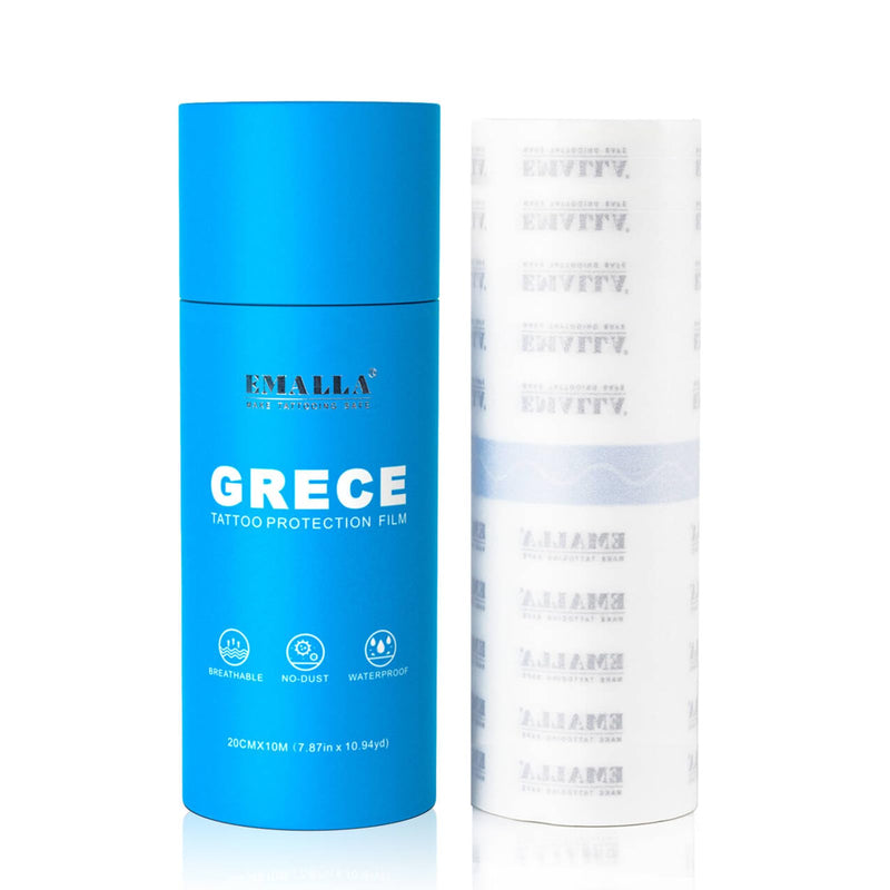 EMALLA GRECE Matte Tattoo Second Skin 20cm x 10m Aftercare Bandage Roll Tattoo Cover Up Patch Aftercare Wrap Transparent Film Waterproof Dressings 20cm*10m Roll