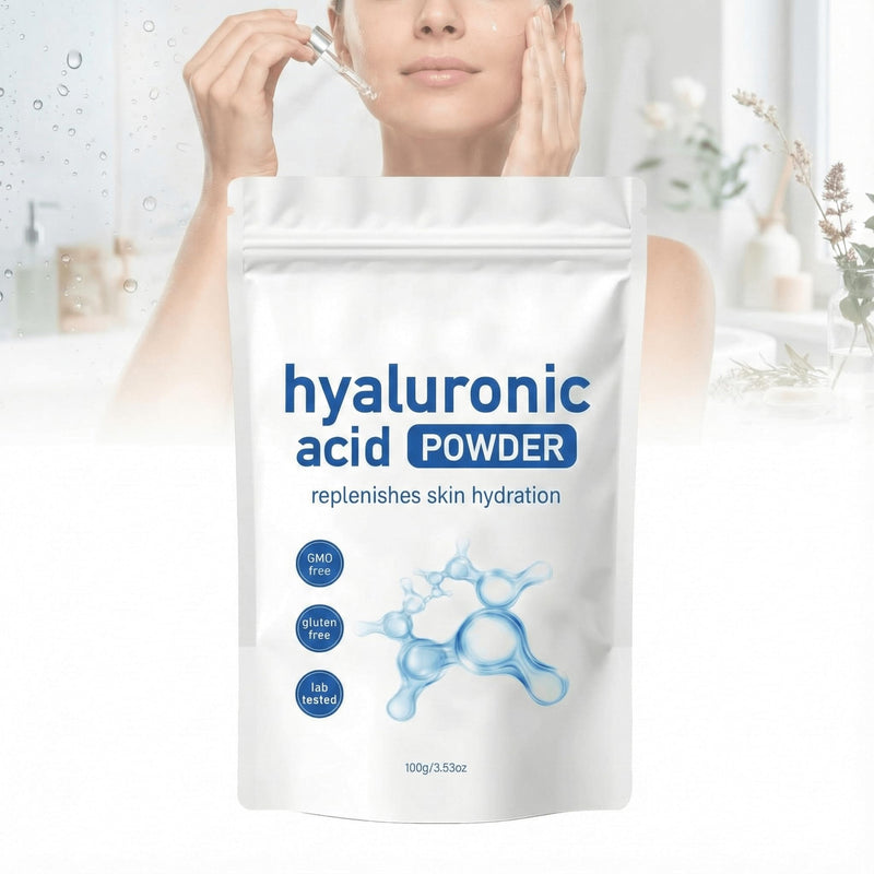 DEJIN Hydrating Hyaluronic Acid Powder for Daily Skincare, 100g - Low Molecular Weight, Water Soluble for Skin Moisture & DIY Facial Serum