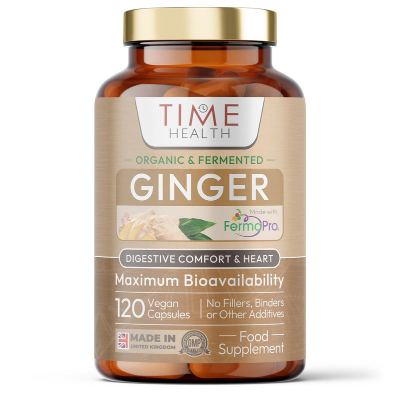 New: Organic Fermented Ginger – 120 Capsules – Highly Bioavailable – Digestive Comfort, Heart, Inflammation & Antioxidant Support – Vegan – UK Made Supplement – GMP Standards – Zero Additives