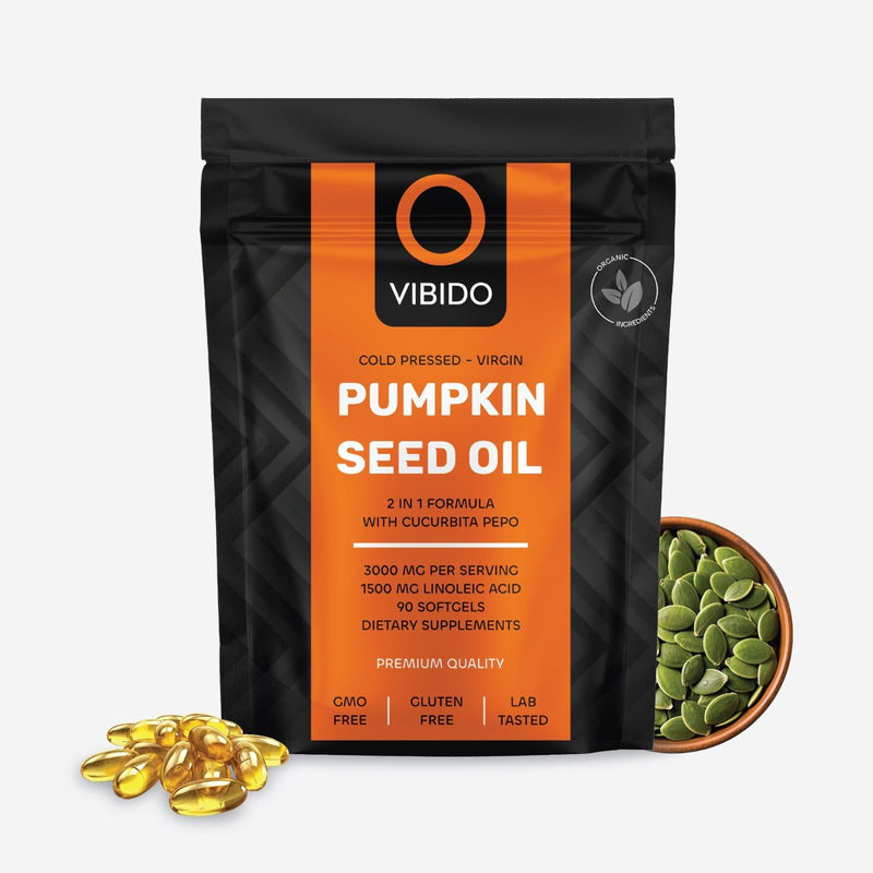 Pumpkin Seed Oil 3000mg – 1500MG Linoleic Acid – 100% Cold Pressed – No Additives – Resealable and Recyclable Pouch – 90 Softgels 90 count (Pack of 1)