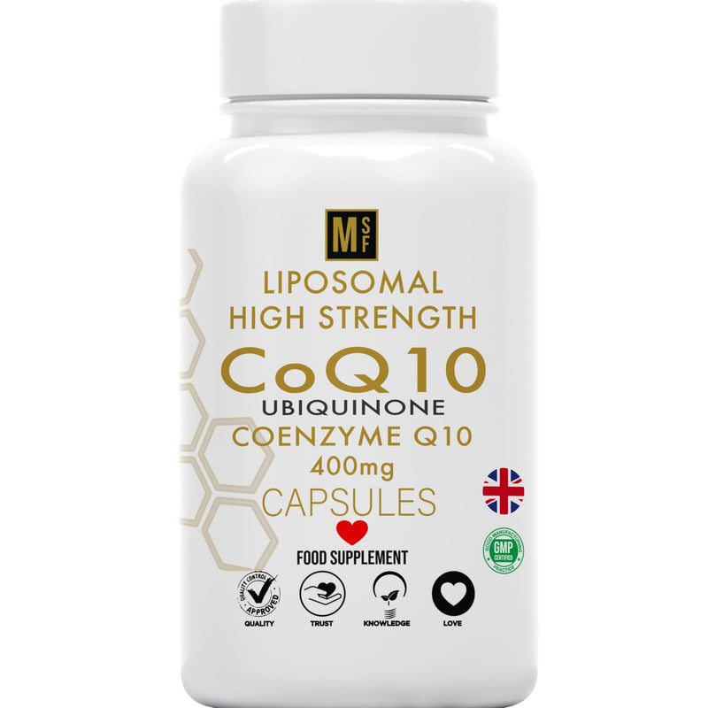 Ubiquinone Coenzyme Q10 400mg | 120 High Strength Vegan Capsules | Liposomal High Absorption CoQ10 1-A-Day Tablets | CoEnzymeQ10 Supplement | 4 Months Supply UK Company
