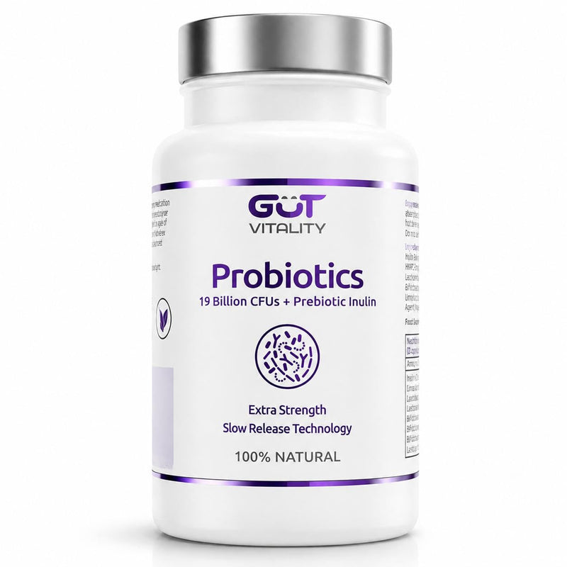 Advanced High Strength Daily Probiotic - Supports Men’s & Women’s Microbiome Health - Gut, Digestion & Bloating Support - Whole Body Wellbeing - Slow-Release - Vegan & Gluten Free - Made in UK