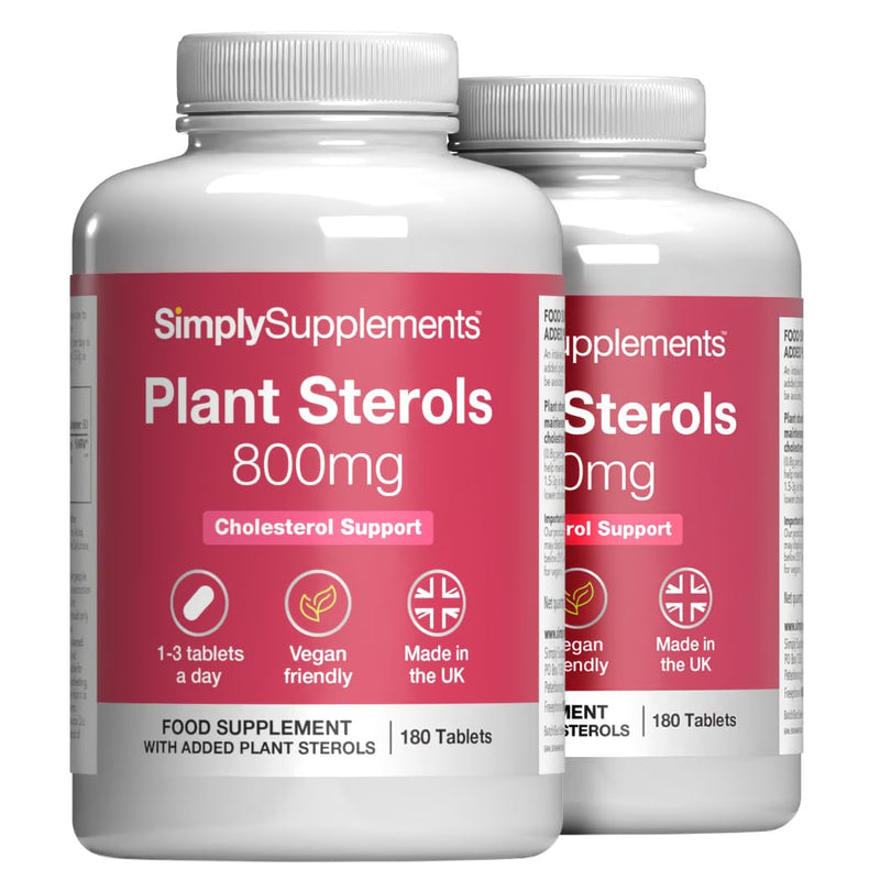 Plant Sterols 2400mg per Serving | Advanced Formula | with Beta-Sitosterol | 360 Vegan Tablets = 4 Months' Supply | Vegan & Vegetarian Friendly | Manufactured in The UK New Label Design