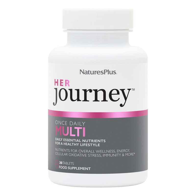 NaturesPlus Her Journey One a Day Multivitamin for Women – Energy, Immune, Stress – Vegan Multi for Women with Whole Foods, Adaptogens, Microflora Blend – Non-GMO, Gluten-Free - 30 Tablets 30 count (Pack of 1)