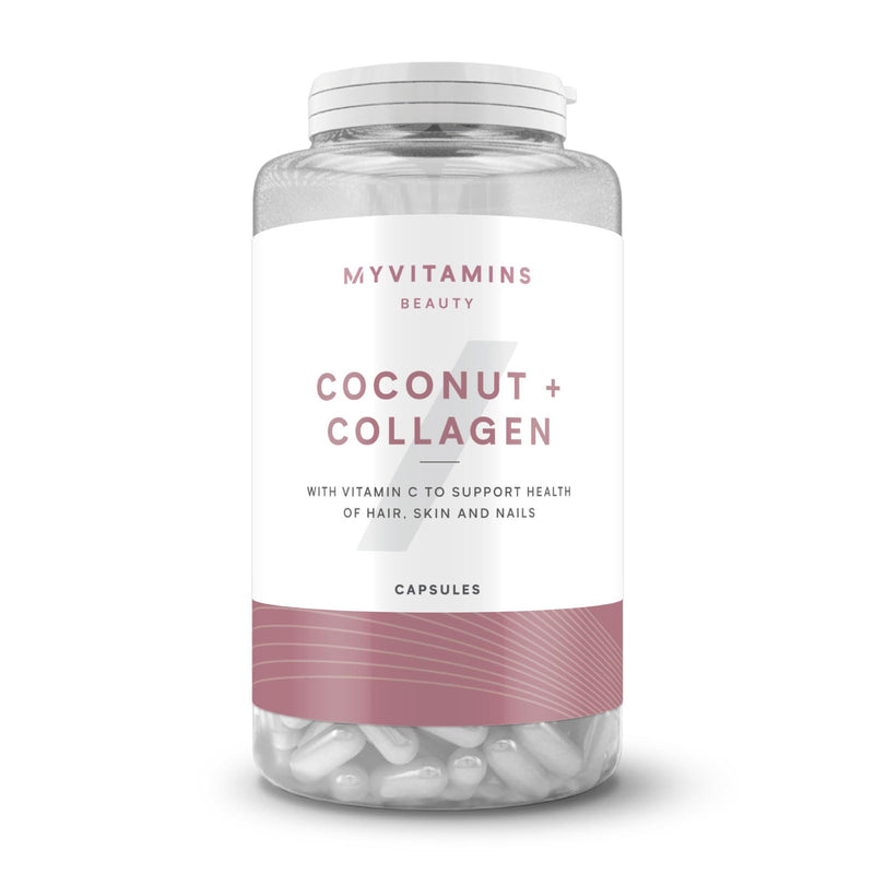 Myprotein Coconut & Collagen Capsules – Hydrolysed Collagen, Coconut Oil & Vitamin C – Supports Skin Health, Glow & Elasticity – 180 Capsules - 90 Servings (3 Month Supply) Coconut Collagen - Capsules 180 count (Pack of 1)