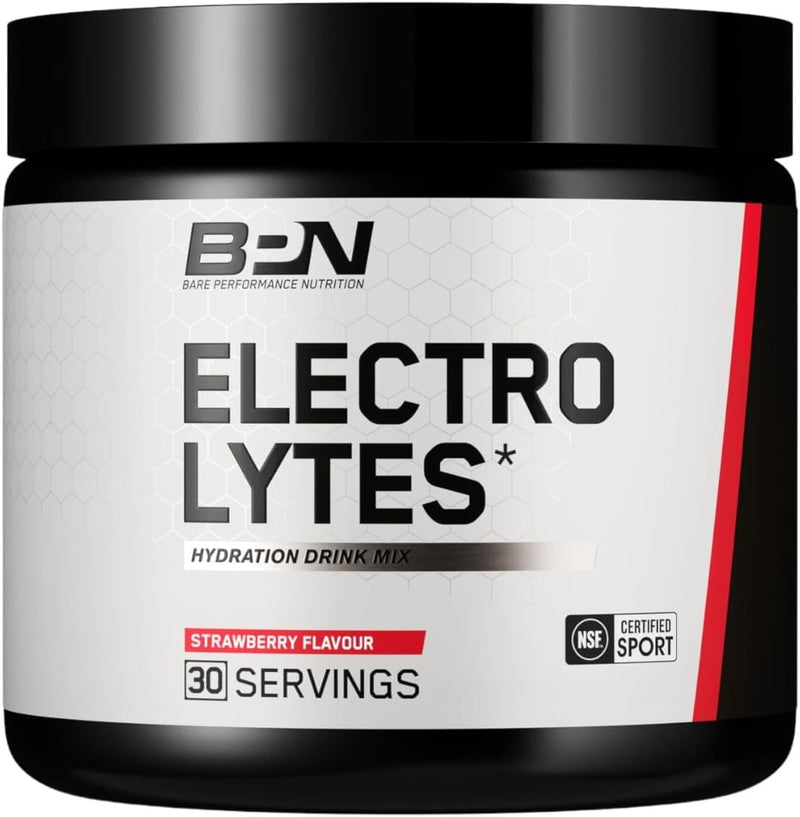 Bare Performance Nutrition, BPN Electrolytes Hydration Drink Mix, No Sugar, Keto, Strawberry
