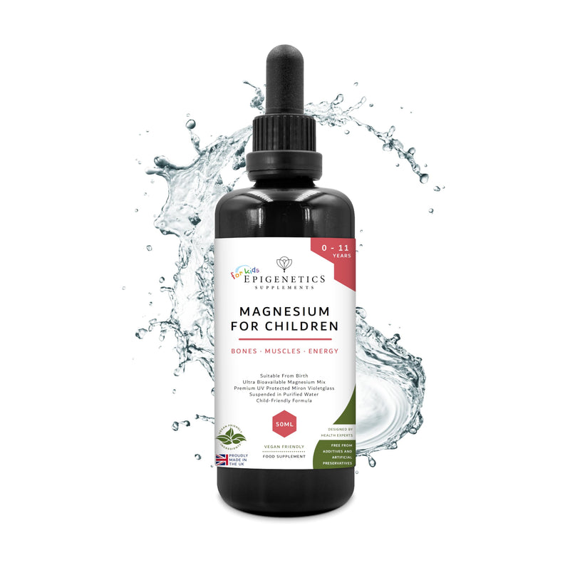 Magnesium for Children 50ml | from Birth Magnesium Mix Supplement 0-11 Years | Newborns Baby Kids Sugar Free UK Made Vegan Mini Liquid | 5 Drops Daily 50 ml (Pack of 1)