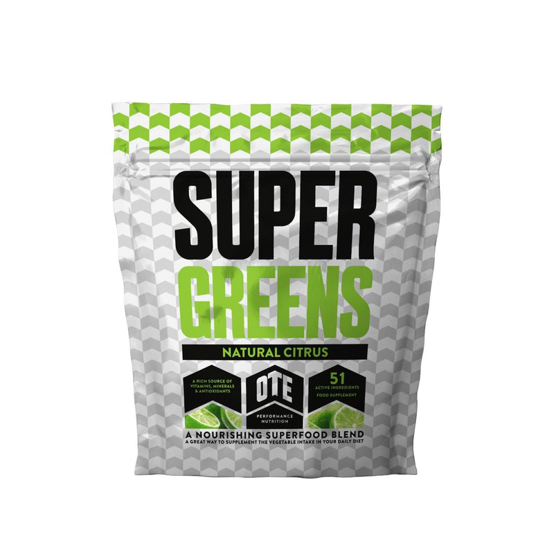 OTE Super Greens - Vegan Greens Powder with 51 Active Ingredients, Superfood Supplement Including Ashwagandha & Lion’s Mane - Rich Source of Vitamins, Minerals & Antioxidants - 1 Month Supply, Citrus