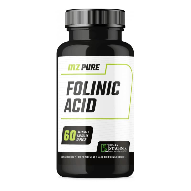 Folinic Acid - 400 mcg Vitamin B9 per Capsule – 60 Vegan Capsules - Calcium Salt Form - Supports Homocysteine Metabolism, Immune Function & Energy - Clean, Filler-Free Formula - by MZ