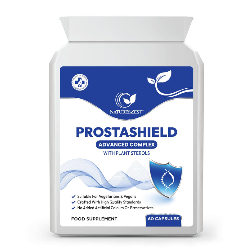 Prostashield Advanced Complex Men’s Health Supplement with Plant Sterols, Pumpkin, Zinc, Selenium & Vitamin D, Vegan Capsules for Immune & Men’s Vitality – 60 Capsules