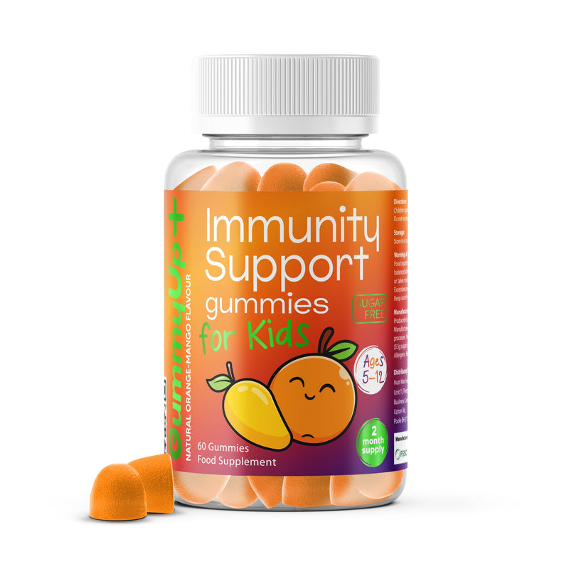 Kids 9-in-1 Immunity Gummies | Pre & Probiotics | 2-Month Supply | Ages 5–12 | Sugar-Free Vegan | Vitamin C, D3, Zinc, Elderberry | GummyUp+