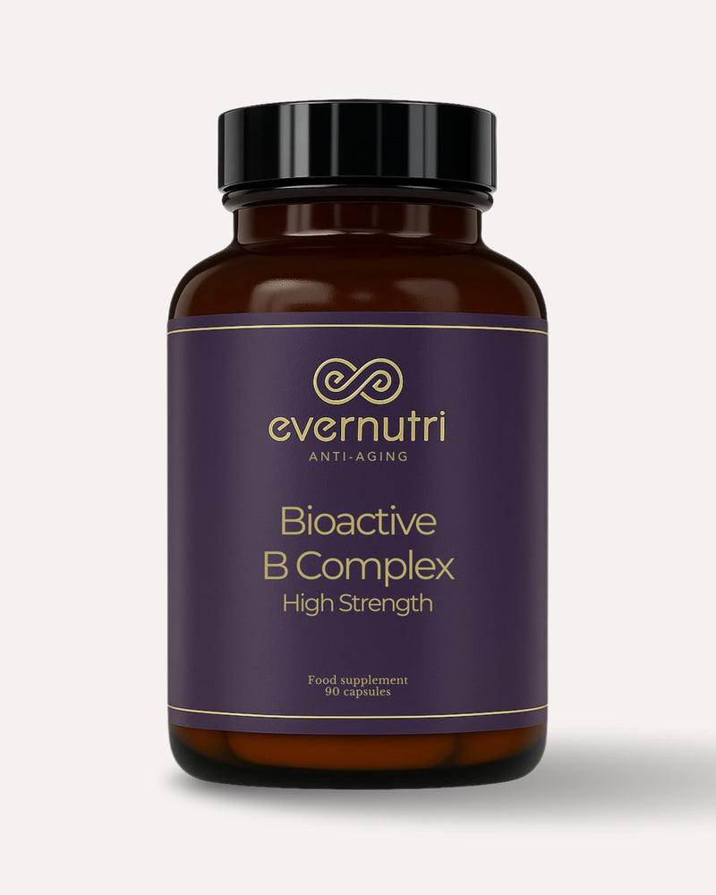 Bioactive B-Complex | Full Spectrum Active & Inactive B Vitamins | 13 Vitamin B Complex | Energy & Nervous System Support | 90 Vegetarian Capsules