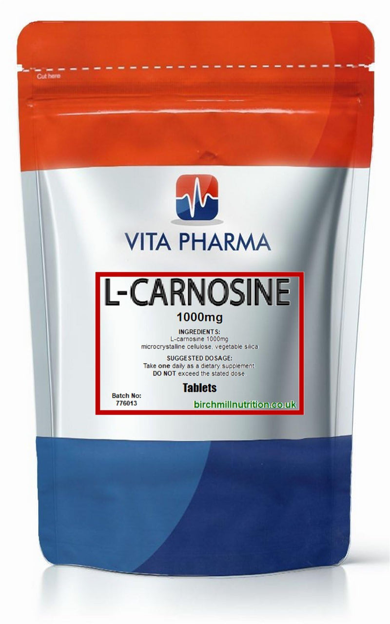 VITA PHARMA L-Carnosine 1000mg 120 Tablets